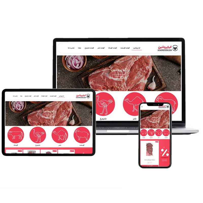 طراحی سایت خرید گوشت در اصفهان کیاپروتئین